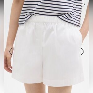 Theory White Cotton Boxer Shorts